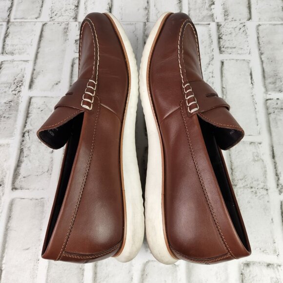 Cole Haan 2.Zerogrand Men Sz 12 M Brown Leather Penny Loafer Slip On Casual Shoe - Picture 7 of 10